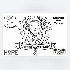Handmade 50count “Cancer Awareness” Stickers